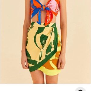 FARM Rio skirt 💛💚🧡🤎